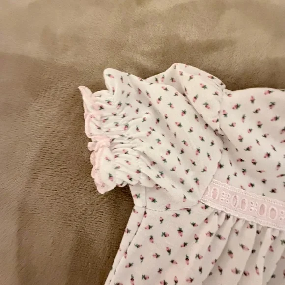 Laura Dale Pink Rosebud Traditional Peignoir Set - Picture 7 of 8